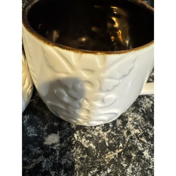 Starbucks 2013 Coffee Cup Mugs Small White Ceramic 12 Fl oz Casi Cielo Set 2 Lot - Picture 7 of 9